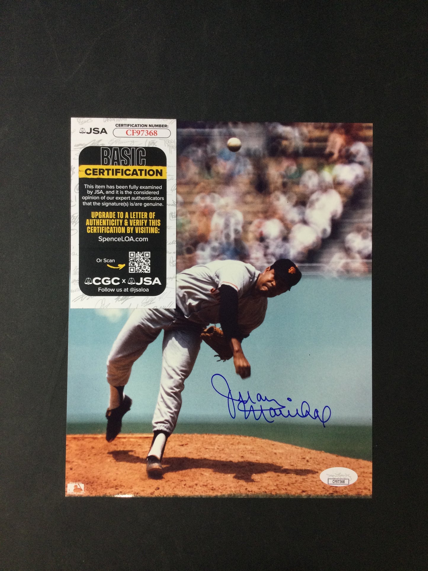 Juan Marichal Signed 8x10 Photo San Francisco Giants HOF JSA Cert