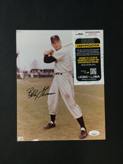 Bobby Thompson Signed 8x10 Photo New York Giants JSA Cert