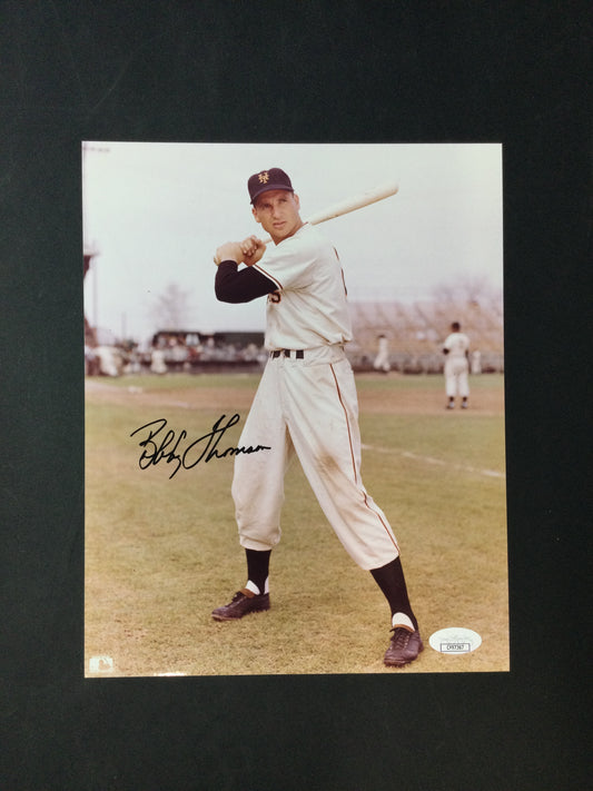 Bobby Thompson Signed 8x10 Photo New York Giants JSA Cert