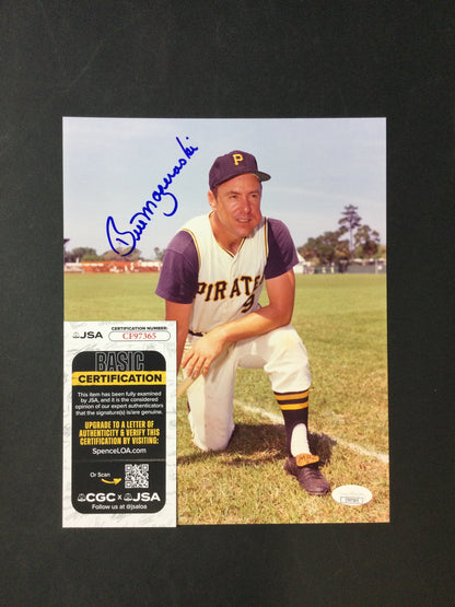 Bill Mazeroski Signed 8x10 Photo Pittsburgh Pirates HOF JSA Cert