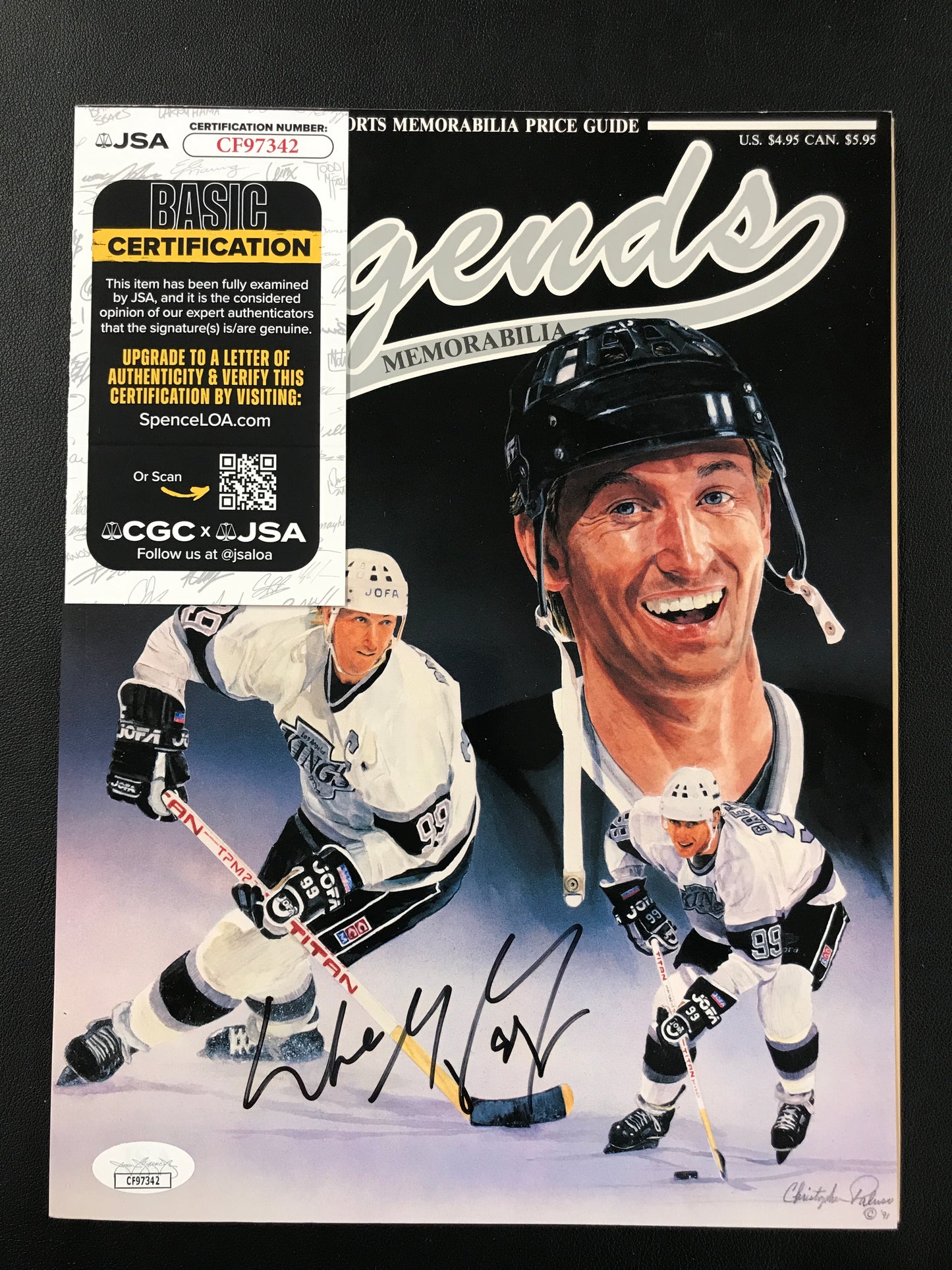 Wayne Gretzky Signed 1991 Legends Magazine L.A. Kings HOF JSA Certified Auto PRISTINE