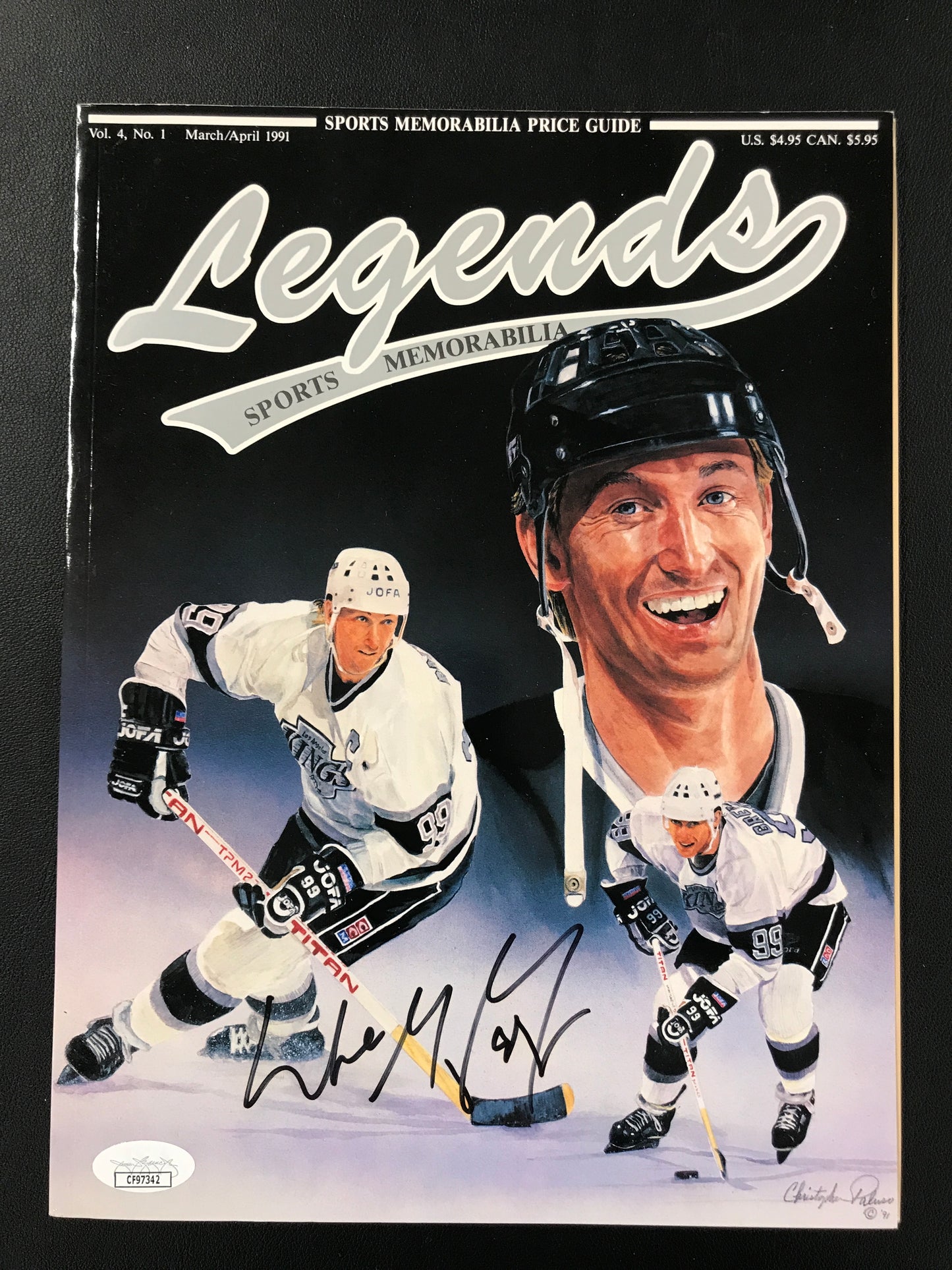 Wayne Gretzky Signed 1991 Legends Magazine L.A. Kings HOF JSA Certified Auto PRISTINE