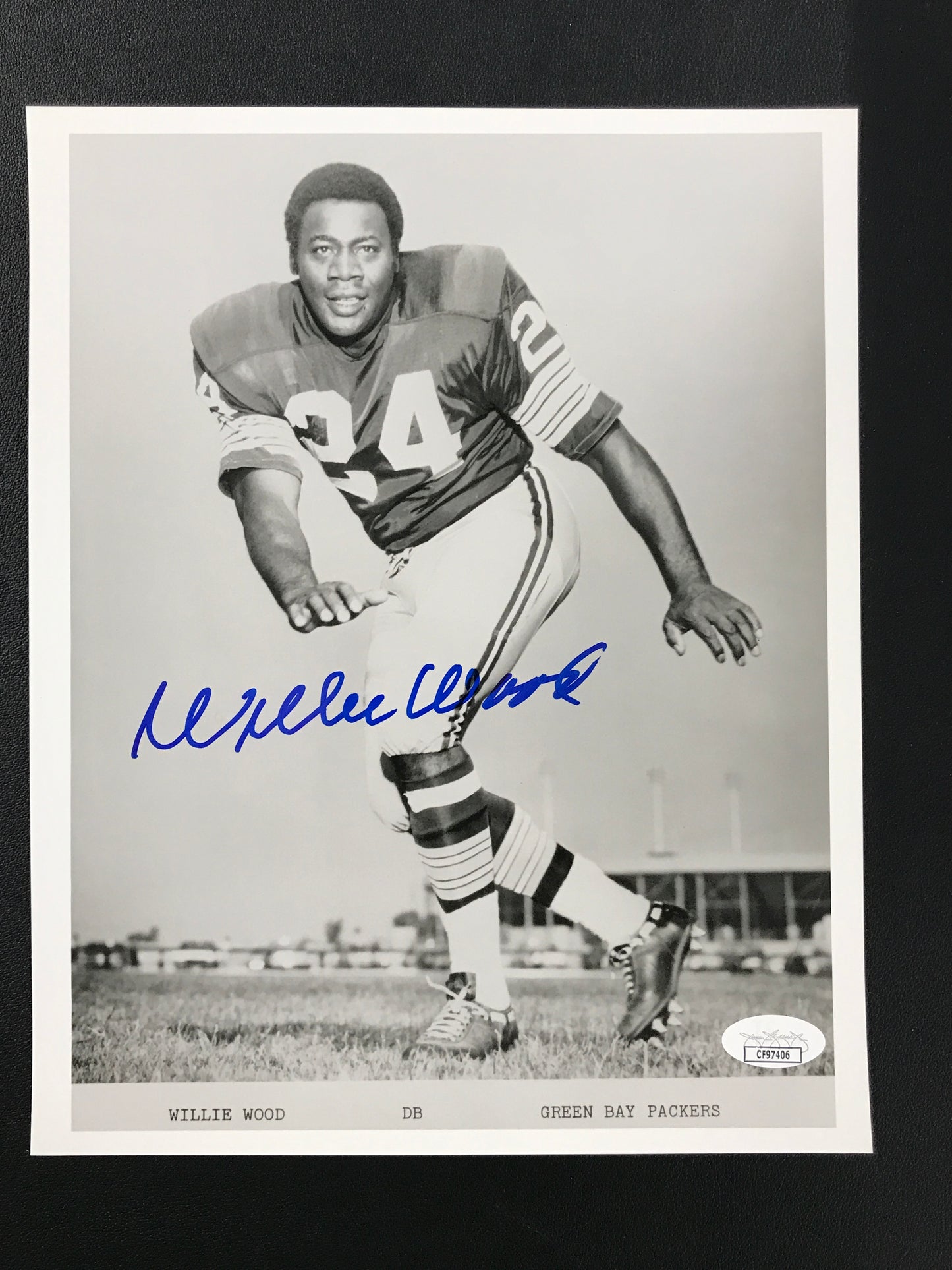 Willie Wood Signed 8x10 Team Issued Photo Green Bay Packers HOF, JSA Cert