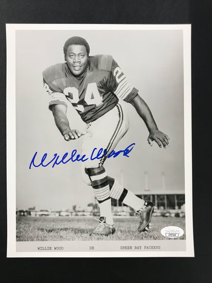 Willie Wood Signed 8x10 Team Issued Photo Green Bay Packers HOF, JSA Cert