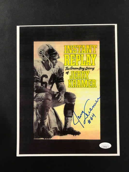 Jerry Kramer "64" Signed 8x10 Photo Green Bay Packers HOF, JSA Cert