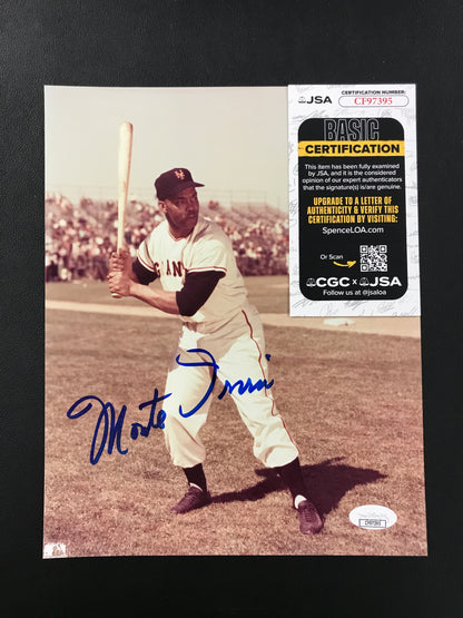 Monte Irvin Signed 8x10 Photo New York Giants HOF JSA Certified