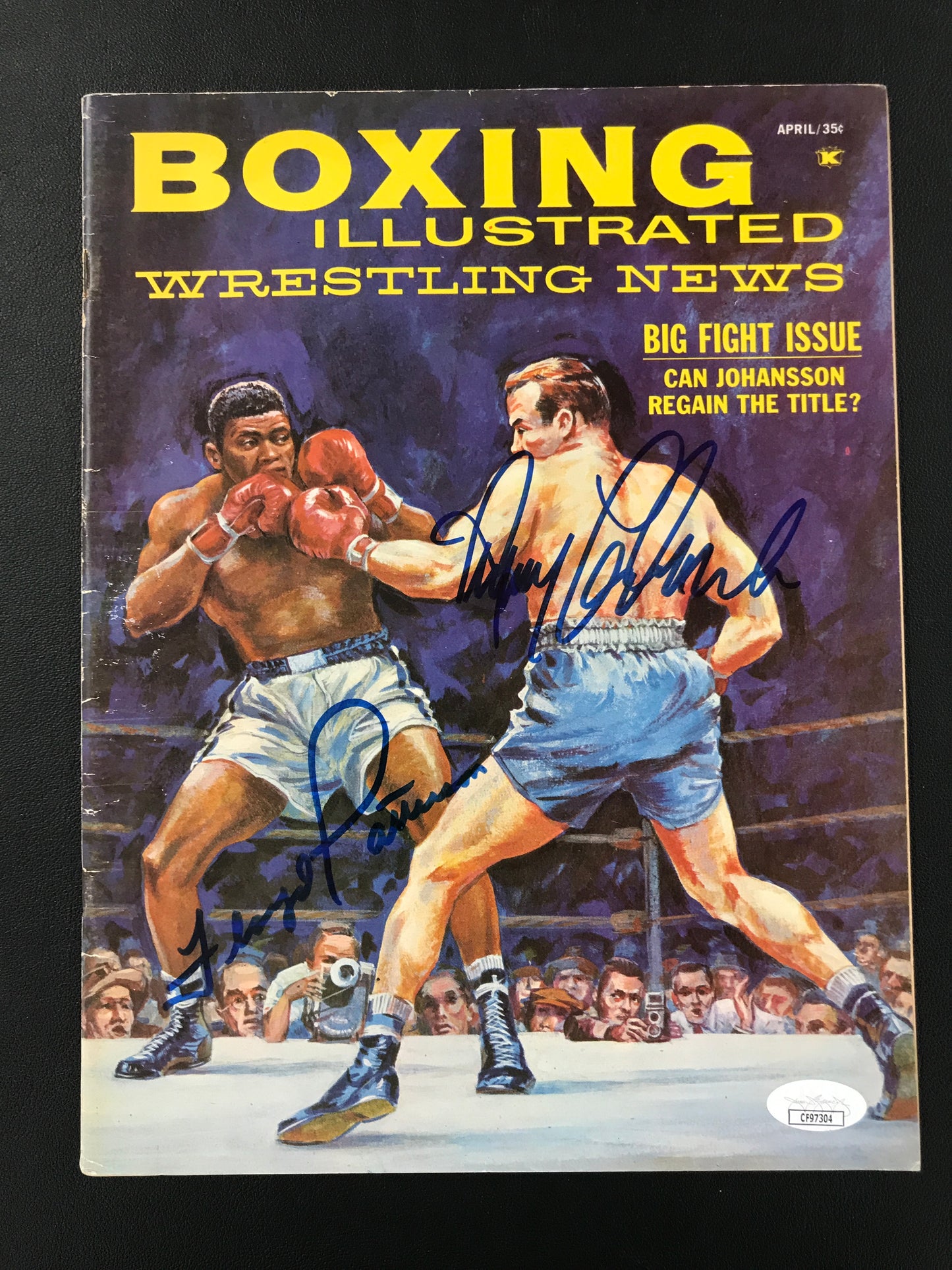 Boxing Illustrated Floyd Patterson vs. Ingemar Johansson 1961 DUAL Signed Auto JSA