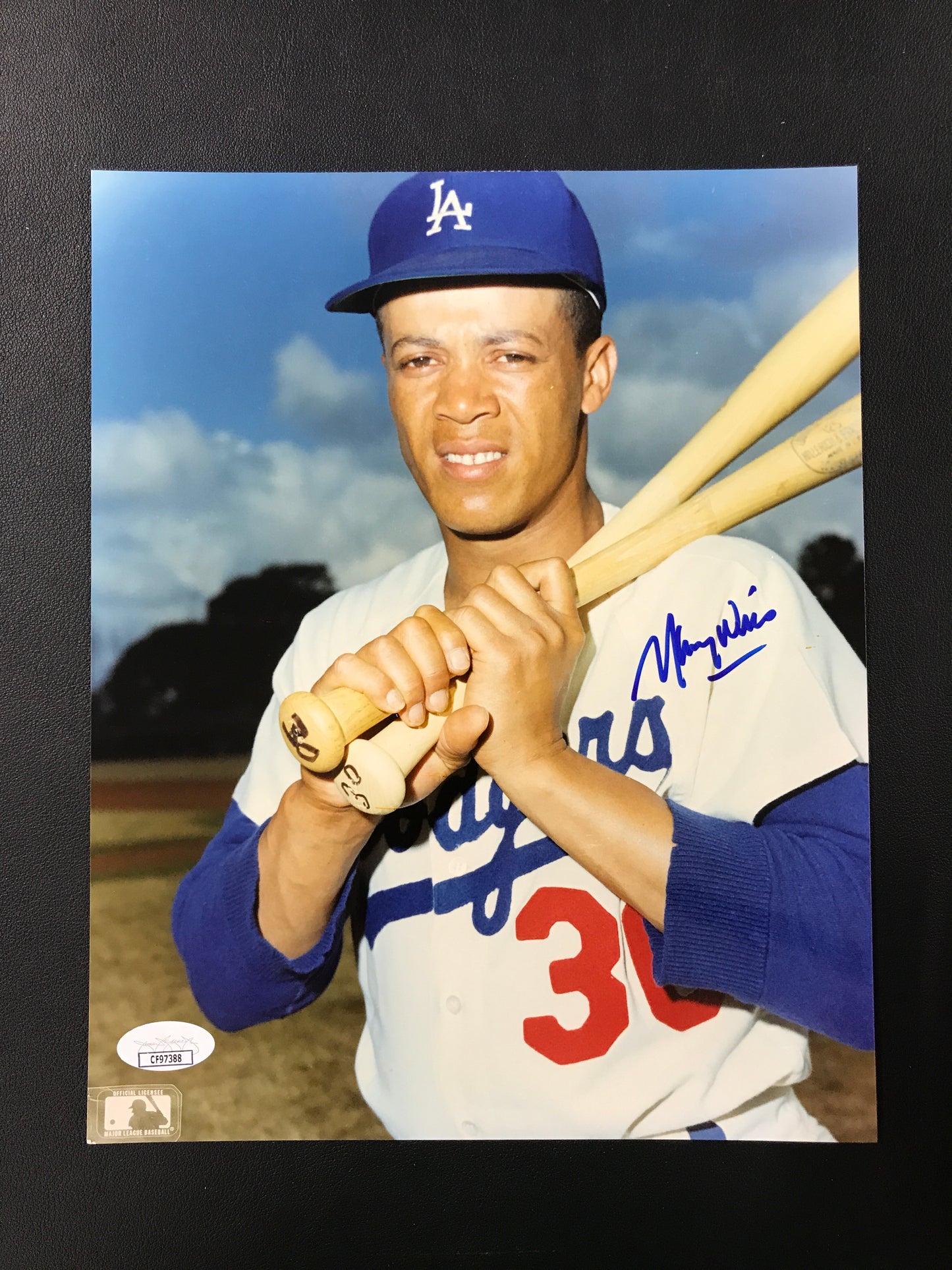 Maury Wills Signed 8x10 Photo Los Angeles Dodgers JSA Certified