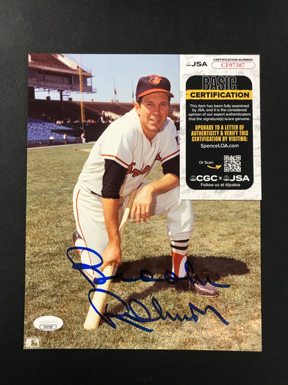 Brooks Robinson Signed 8x10 Photo Baltimore Orioles JSA Certified