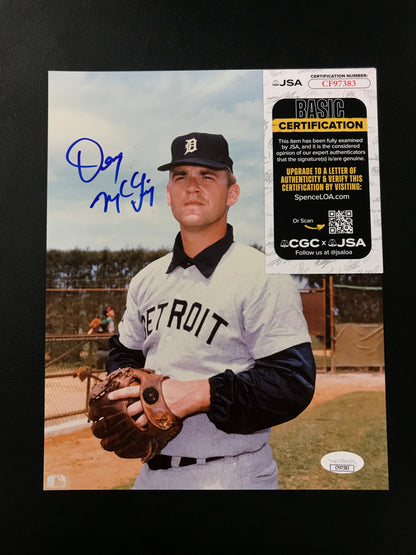 Denny McClain Signed 8x10 Photo Detroit Tigers JSA Certified