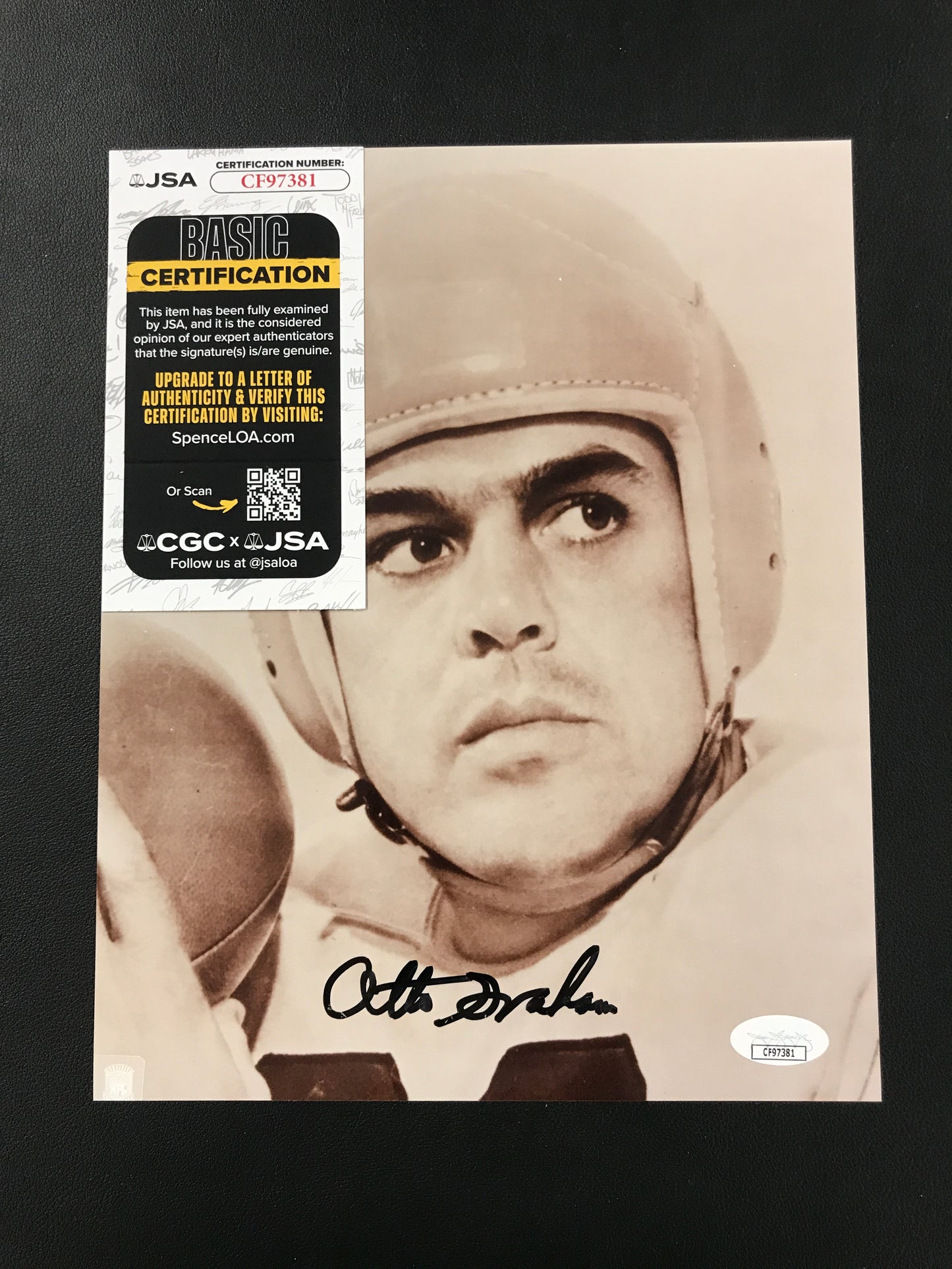 Otto Graham Signed 8x10 Photo Cleveland Browns HOF JSA Certified
