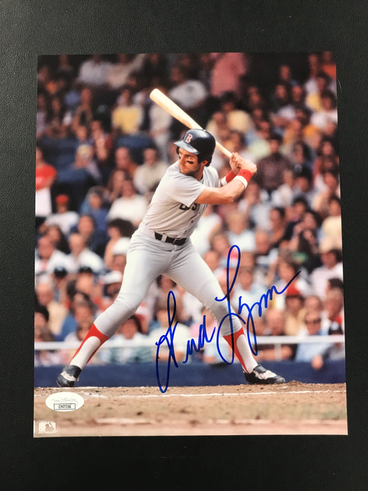 Fred Lynn Signed 8x10 Photo Boston Red Sox JSA Certified