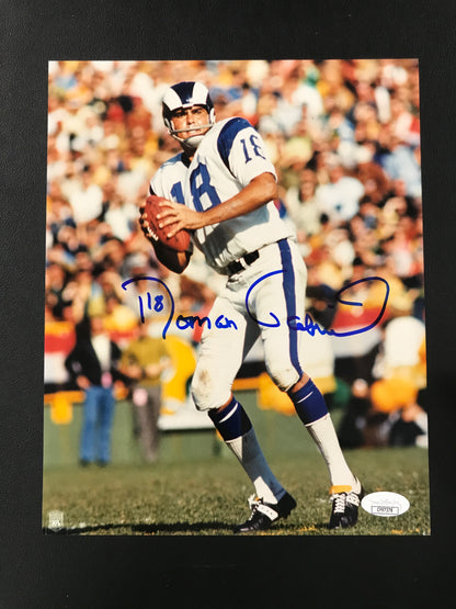 Roman Gabriel Signed 8x10 Photo Los Angeles Rams JSA Certified