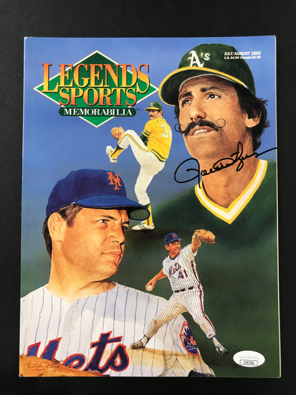 Rollie Fingers Legends Sports 1992 Signed Magazine Oakland A's HOF JSA