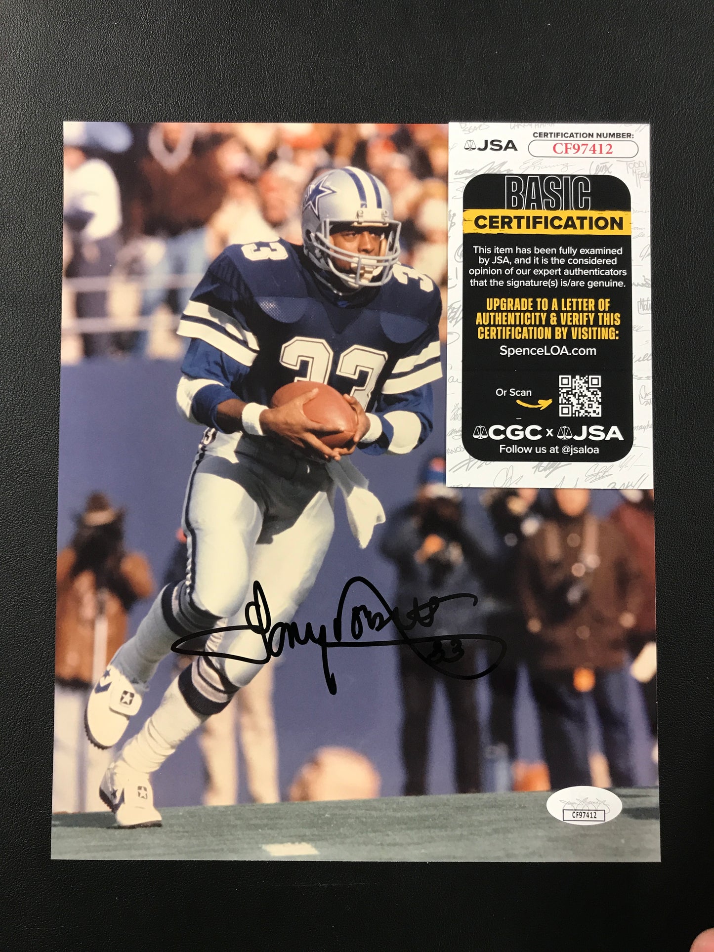 Tony Dorsett Signed 8x10 Photo Dallas Cowboys HOF JSA Certified