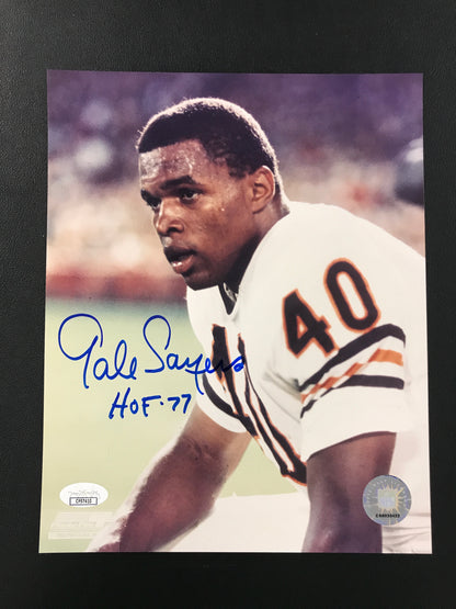 Gale Sayers Signed 8x10 Photo Chicago Bears "HOF '77" JSA Certified