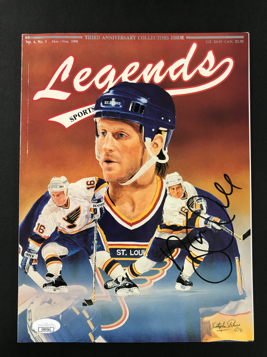 Brett Hall Legends Sports 1991 Signed Magazine St. Louis Blues Hockey Autograph JSA