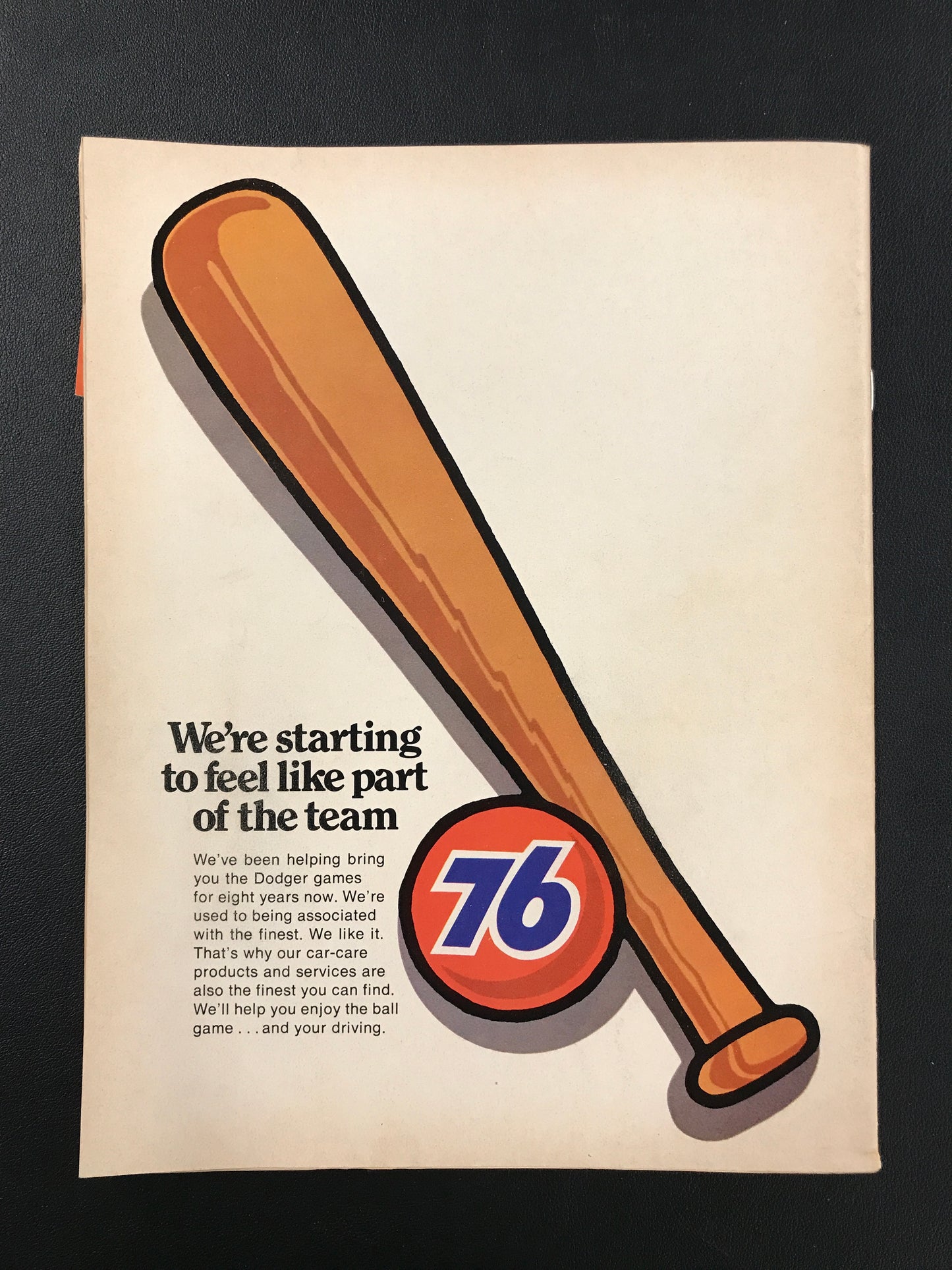 Dodgers vs. Braves 1969 Program with 7-8-69 Game Ticket Hank Aaron