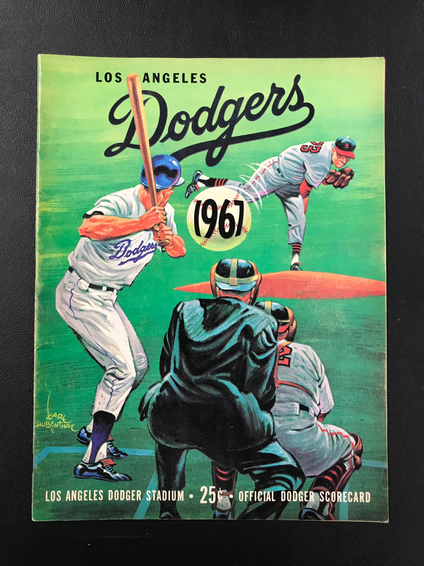 Los Angeles Dodgers 1967 Scorebook, amazing graphics