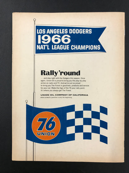 Los Angeles Dodgers 1967 Scorebook, amazing graphics