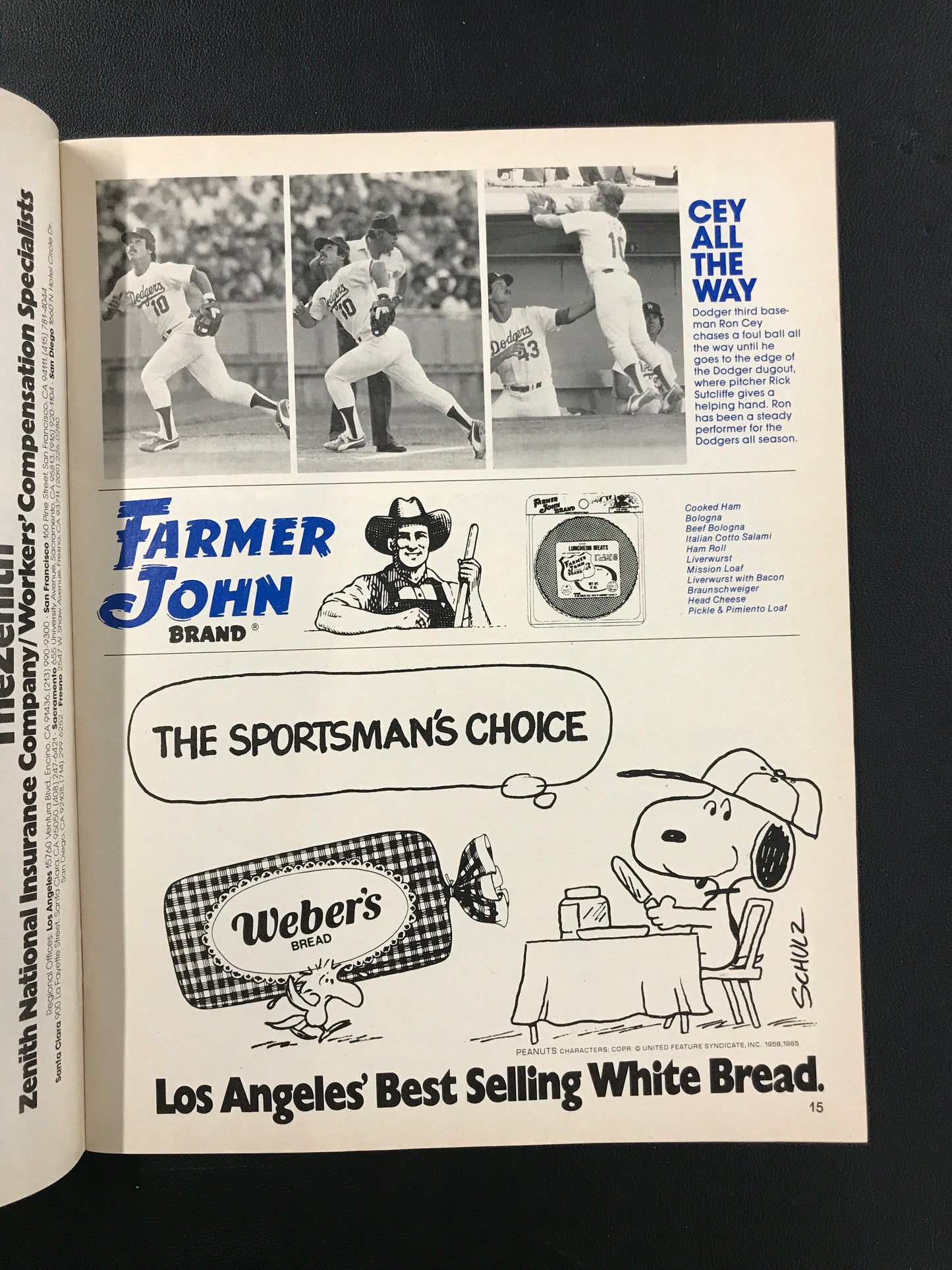 Dodgers vs. Astros 1979 Program with 9-29-79 Game Ticket Manny Mota Record