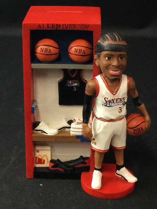 Allen Iverson Bobblehead with Basketball Locker @ Philadelphia 76ers New