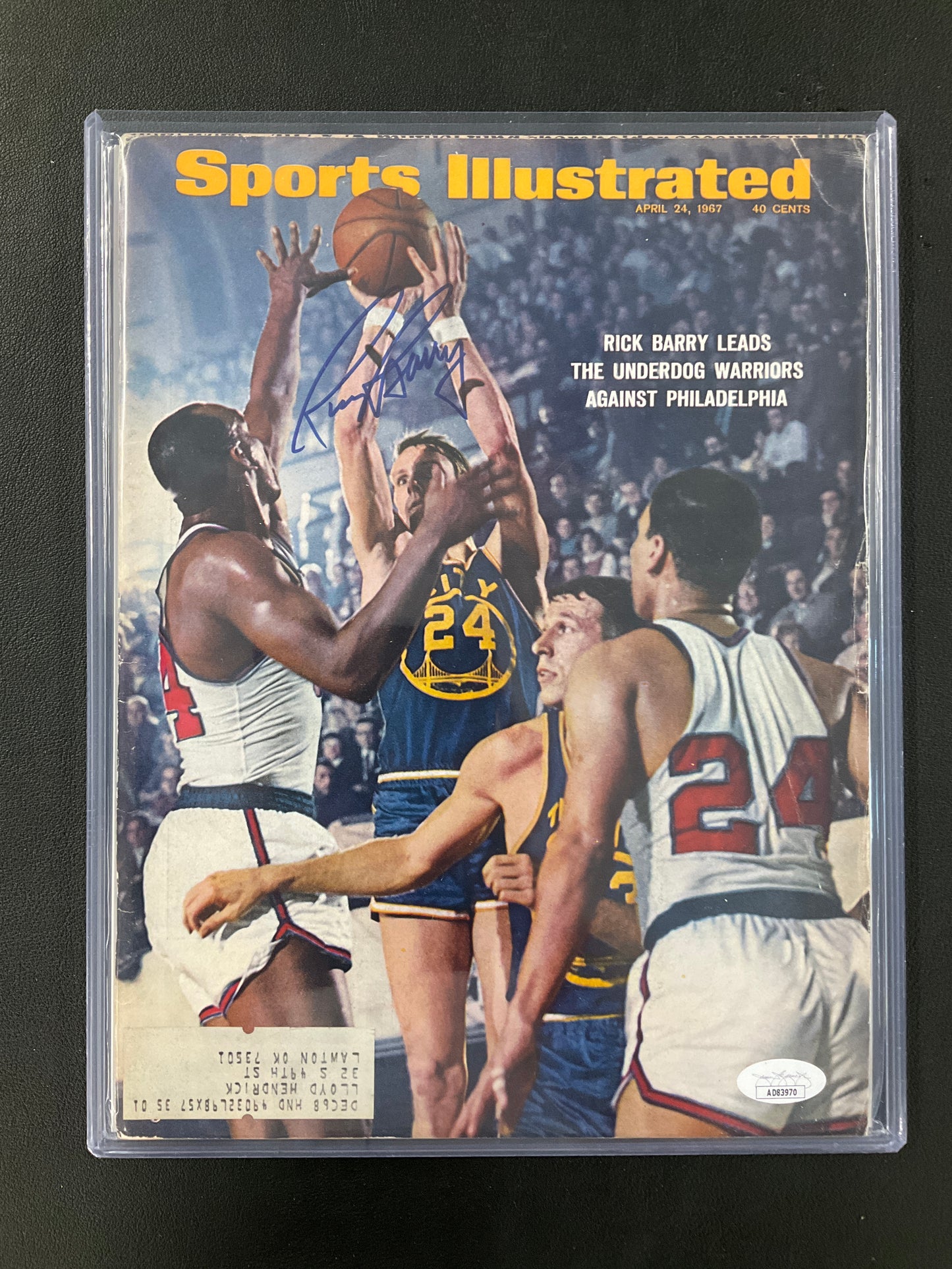 Rick Barry Signed Sports Illustrated NBA JSA Certified Auto Golden State Warriors 1967