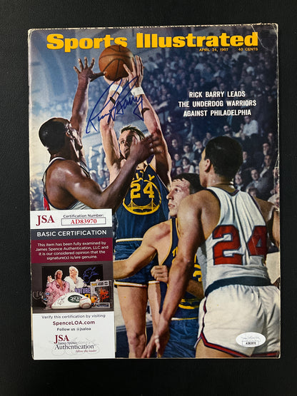 Rick Barry Signed Sports Illustrated NBA JSA Certified Auto Golden State Warriors 1967