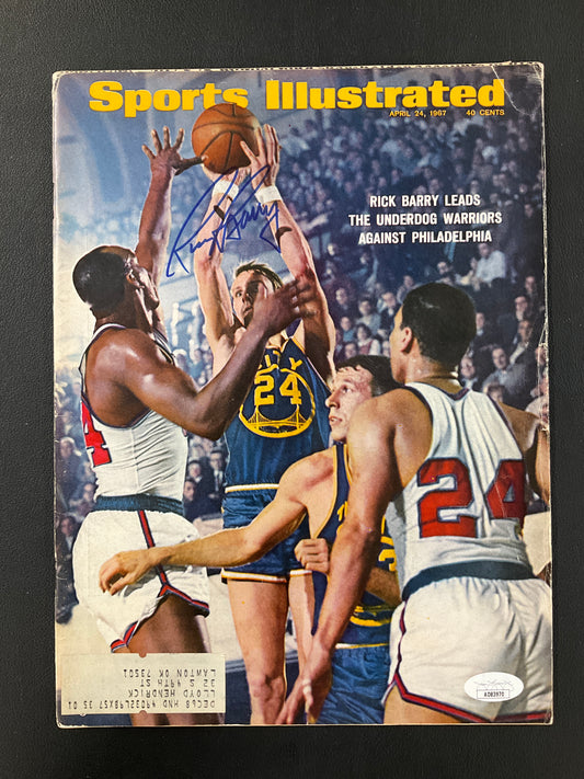 Rick Barry Signed Sports Illustrated NBA JSA Certified Auto Golden State Warriors 1967