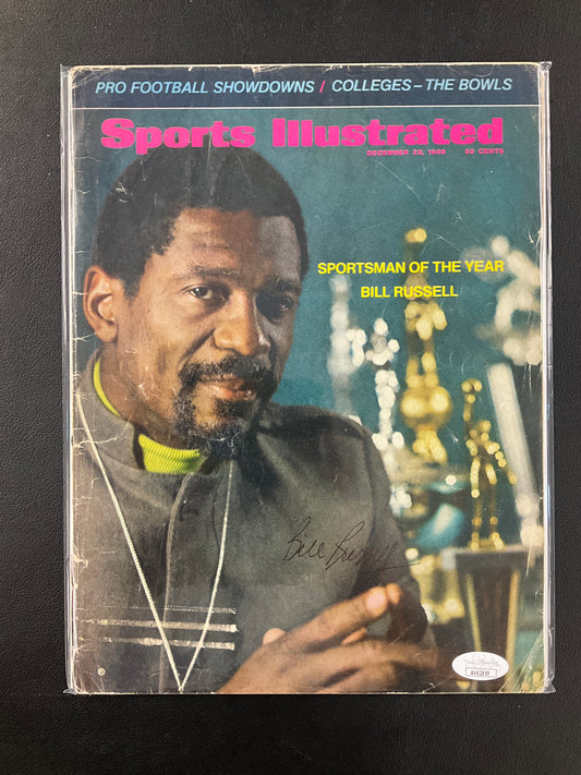 Bill Russell Signed Sports Illustrated NBA JSA Certified Auto Boston Celtics 1968
