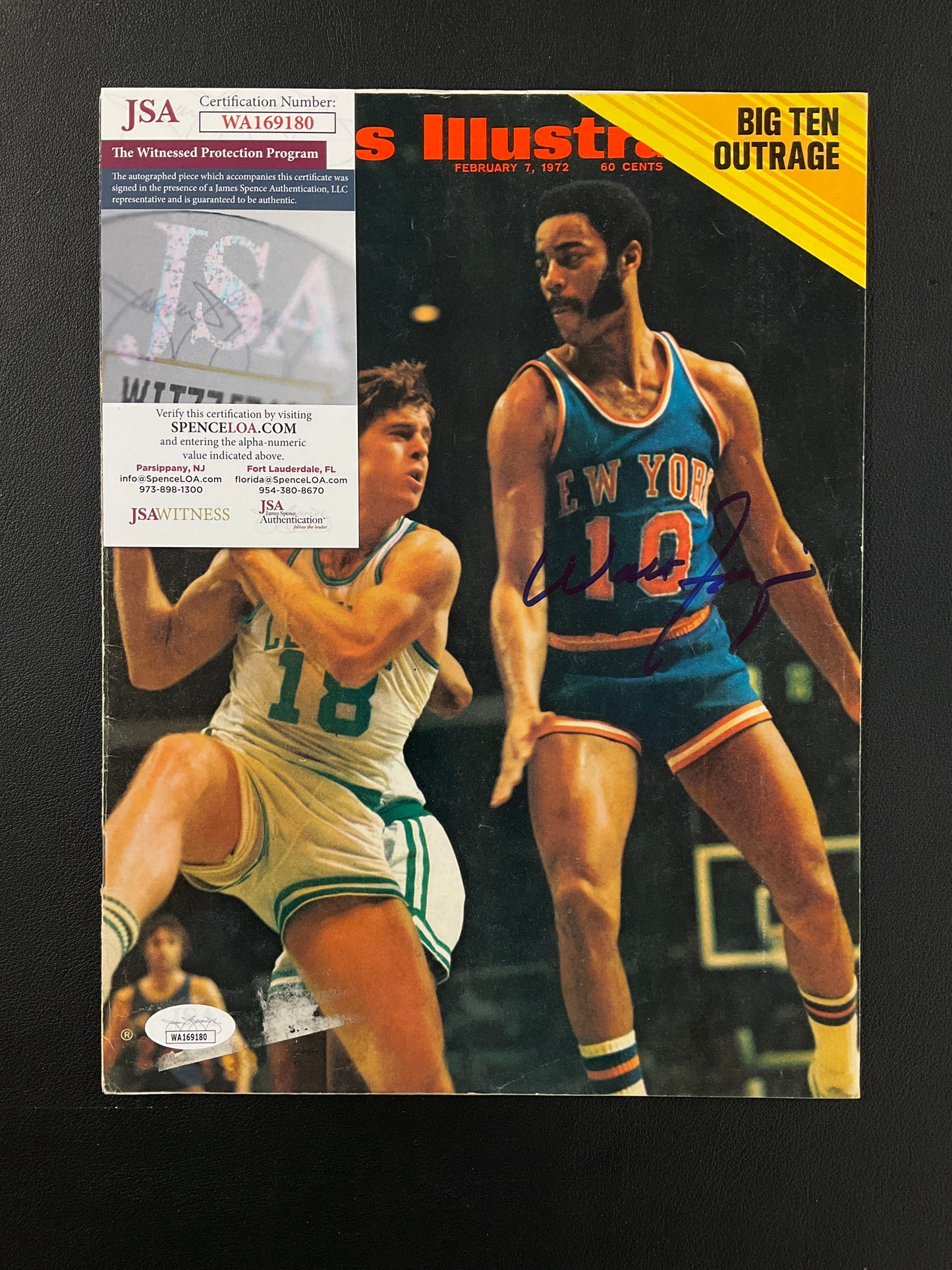 Walt Frazier Signed Sports Illustrated NBA JSA Certified Auto New York Knicks 1972