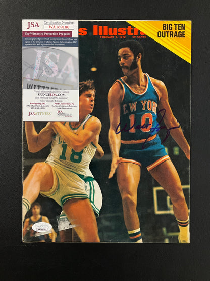 Walt Frazier Signed Sports Illustrated NBA JSA Certified Auto New York Knicks 1972