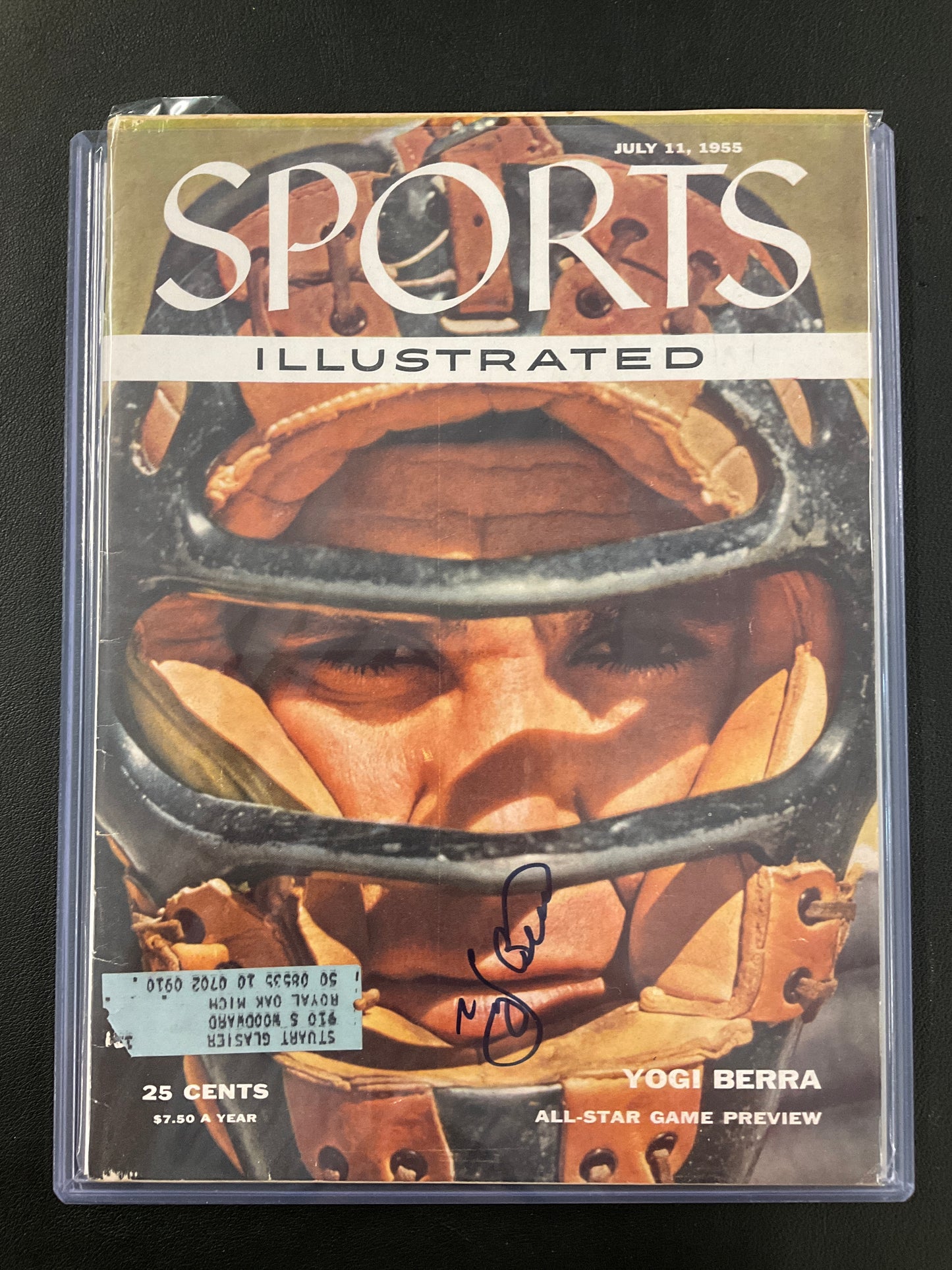 Yogi Berra Signed Sports Illustrated MLB JSA Certified Auto New York Yankees 1955