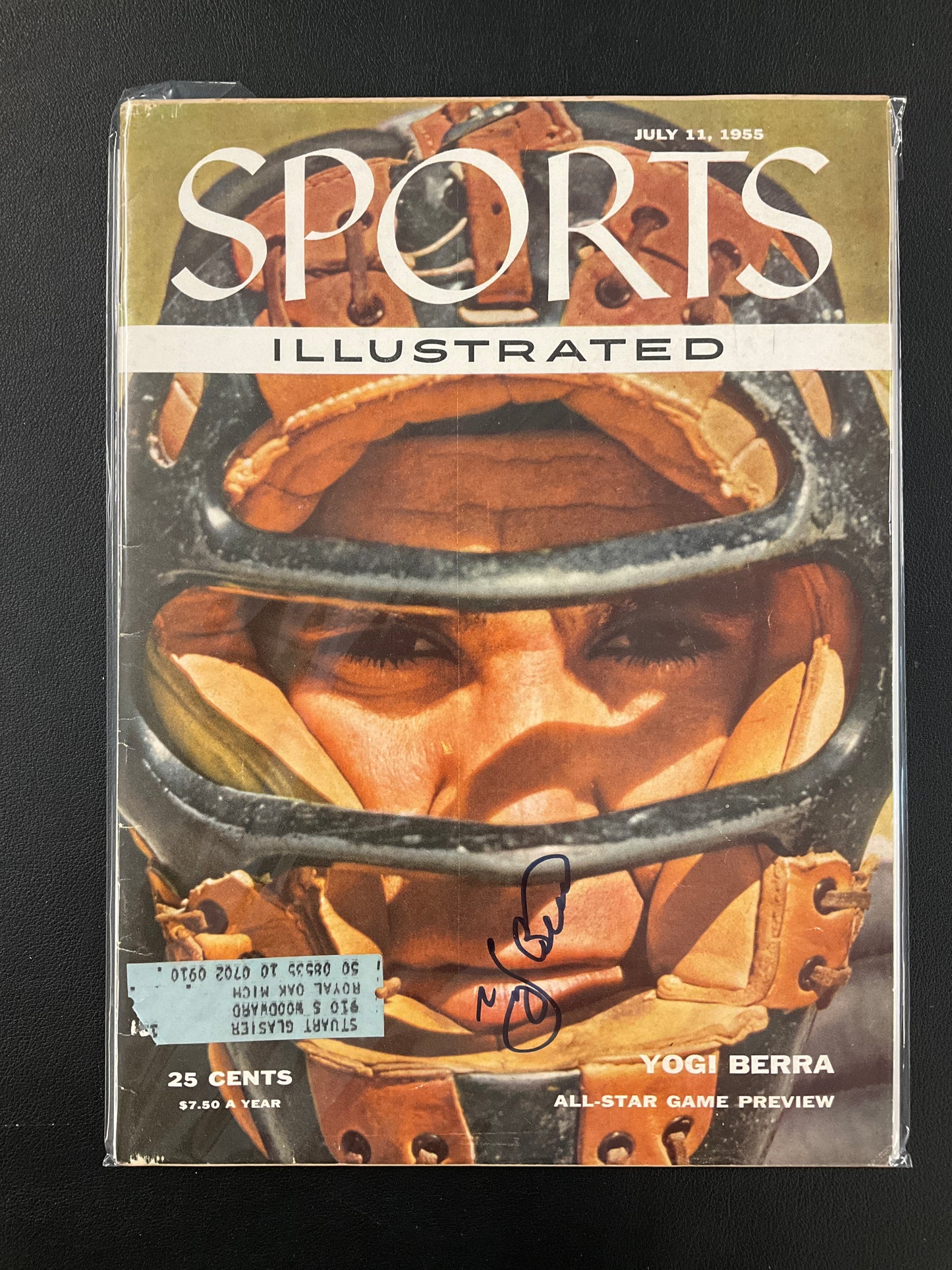Yogi Berra Signed Sports Illustrated MLB JSA Certified Auto New York Yankees 1955