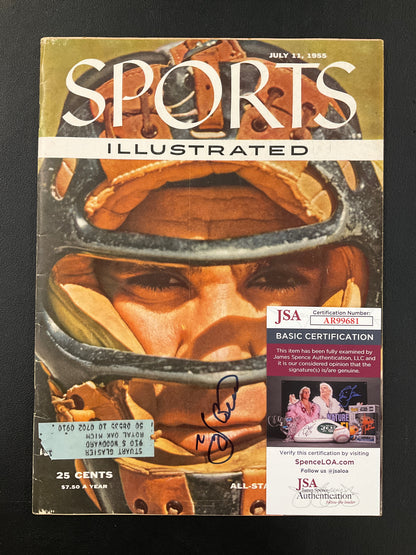 Yogi Berra Signed Sports Illustrated MLB JSA Certified Auto New York Yankees 1955