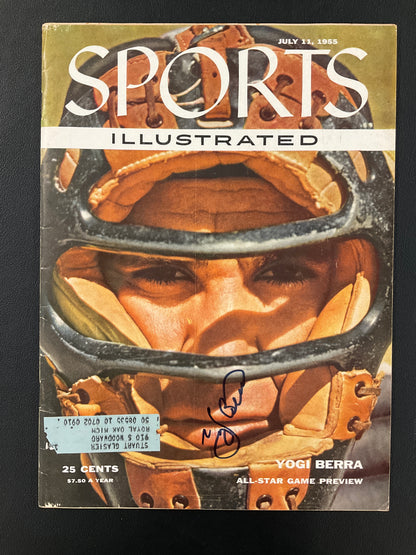 Yogi Berra Signed Sports Illustrated MLB JSA Certified Auto New York Yankees 1955