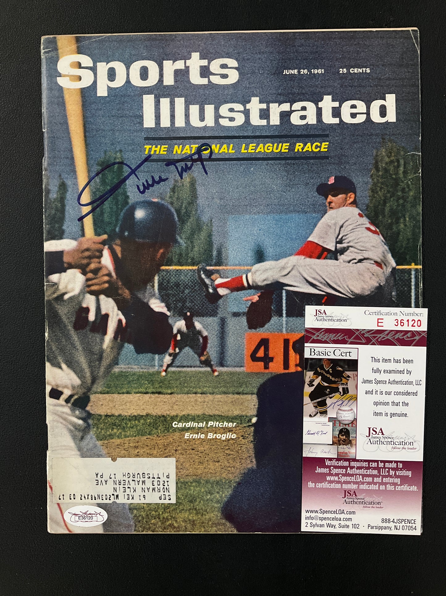 Willie Mays Signed Sports Illustrated MLB JSA Certified Auto San Francisco Giants 1961