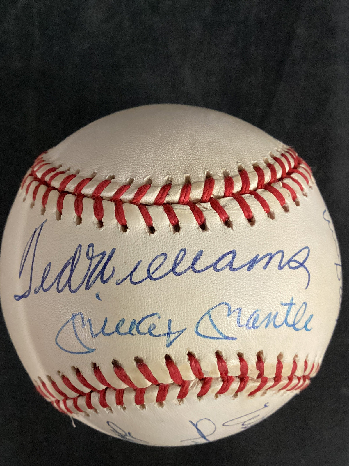 Ted Williams & Mickey Mantle in Sweet Spot 500 Home Run Club Ball JSA LOA, 11 autos HIGH GRADE