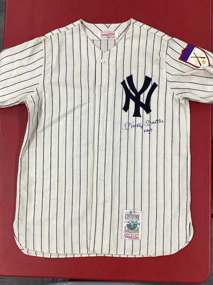 Mickey Mantle Autograph Signed "7" 1951 New York Yankees Rookie Game Model Jersey JSA LOA