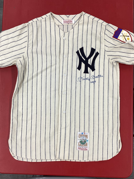 Mickey Mantle Autograph Signed "7" 1951 New York Yankees Rookie Game Model Jersey JSA LOA