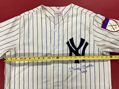 Mickey Mantle Autograph Signed "7" 1951 New York Yankees Rookie Game Model Jersey JSA LOA