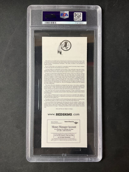 Pat Tillman PSA 7 Last Game Played Full Ticket Jan 6  Redskins vs. Cardinals