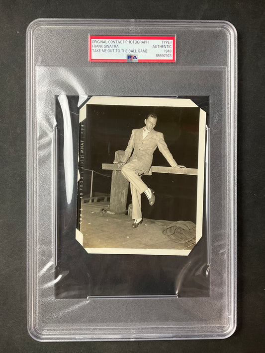 Frank Sinatra PSA Type 1 Original Contact Photo 1948, "Take Me Out To The Ballgame"