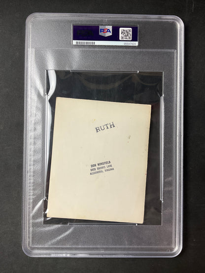 Babe Ruth PSA Type 4 Original Photo 1927 Yankees from Don Wingfield during the 1960's