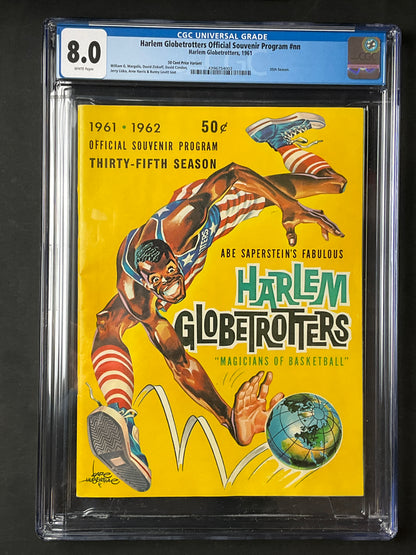 Harlem Globetrotters 1961-62 Program CGC 8.0 Graded Program, Highest recorded in Census