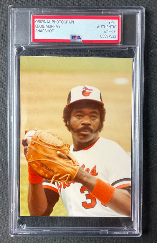 Eddie Murray PSA Type 1 Snapshot Photo Early 1980s Baltimore Orioles RARE!
