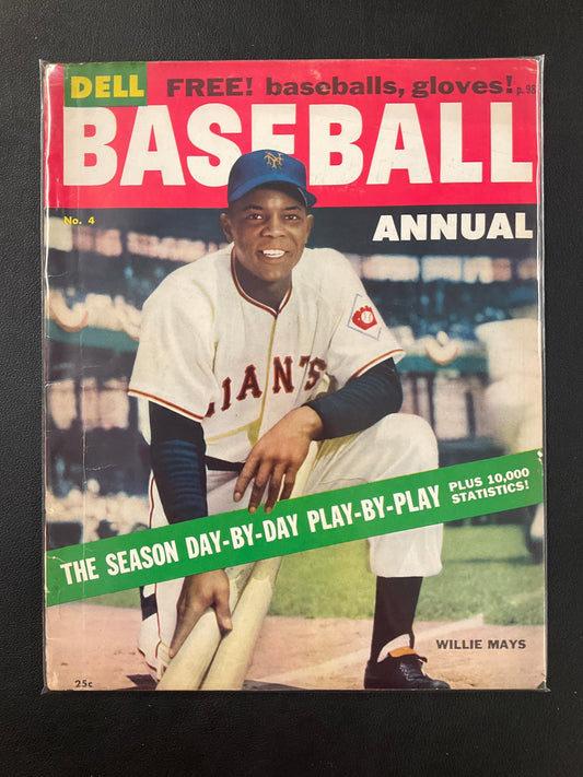 Willie Mays on the cover 1955 Dell Magazine HOF New York Giants HOF
