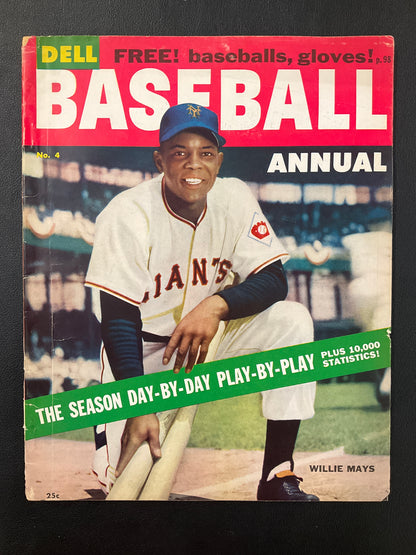 Willie Mays on the cover 1955 Dell Magazine HOF New York Giants HOF
