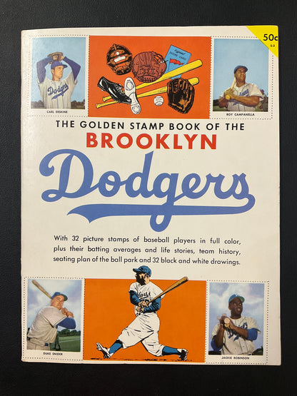 Brooklyn Dodgers 1955 Golden Stamp Book w/Jackie Robinson, Campanella, Duke & More