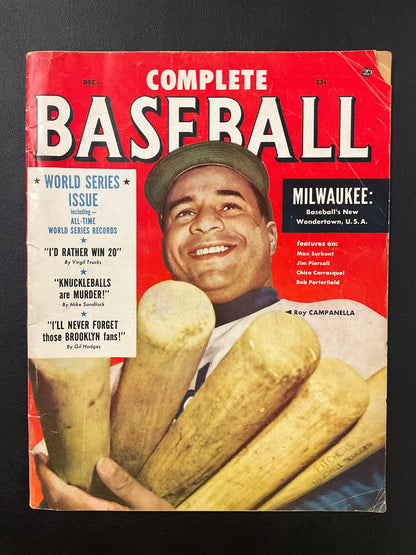 Roy Campanella on cover 1953 Complete Baseball Magazine Brooklyn Dodgers